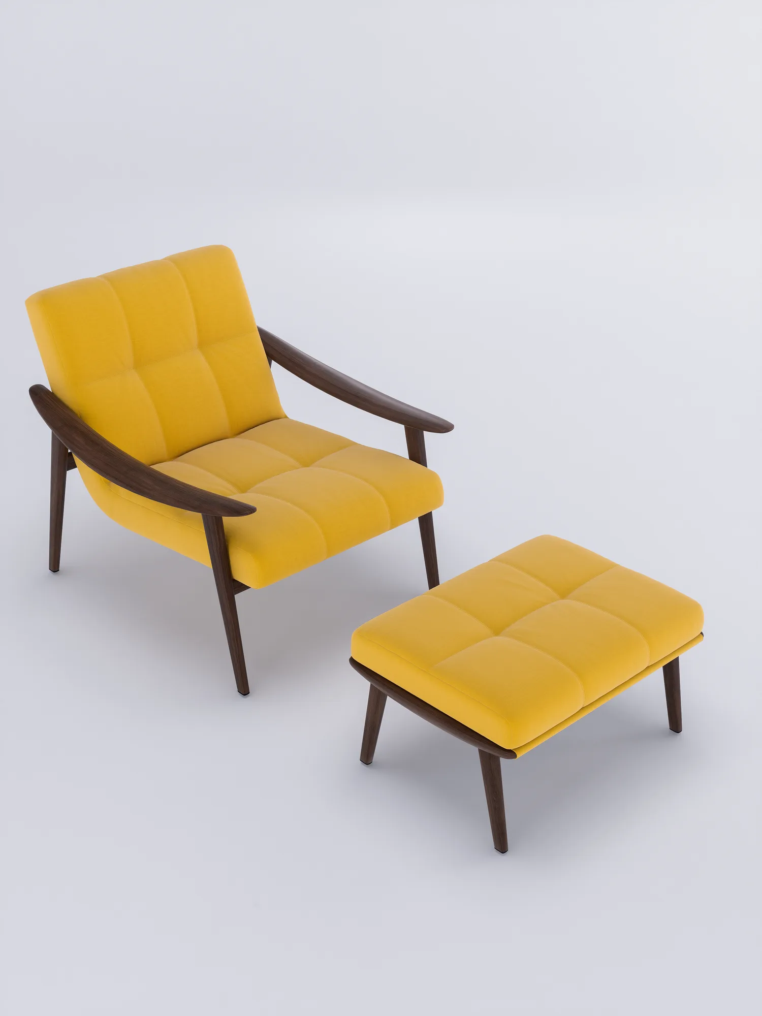Sukh Lounge chair with ottoman - view 2